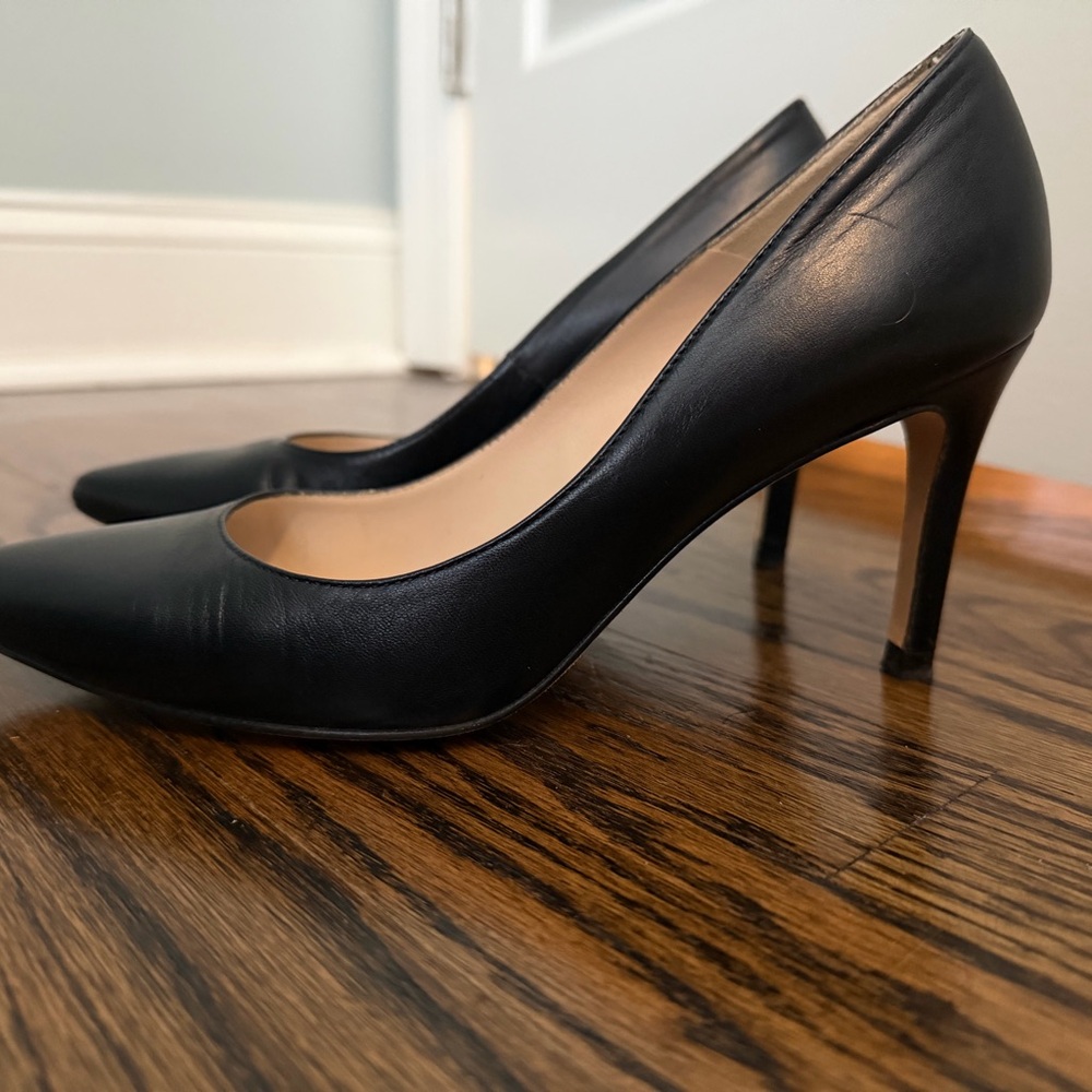 LK Bennett Black Leather Heels - Picture 4 of 6